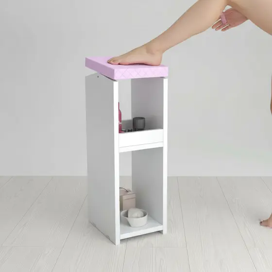 Apoio Suporte Para Pé Para Manicure Pedicure Nicho Porta Esmaltes Salão De Beleza Spa Kit Multiuso