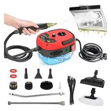 Limpador A Vapor Portátil De 2500 W Máquina De Limpeza Pressurizada De Alta Temperatura Com Cabeças De Escova E Luvas