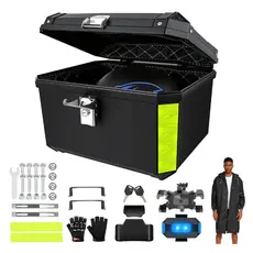 Baú ABS reforçado Moto Traseiro 45 Litros Top Case Caixas + Acessório