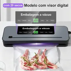 Seladora A Vácuo 6 Em 1 Com Cortador E 20 Sacos Extração a seco, extração úmida, extração externa a vácuo 220v/127V