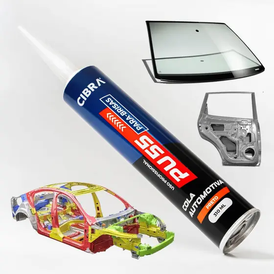 Cola Pu55 Cibra Flex 440g Alta Aderência Parabrisas Vidros Silicone Adesivo Alta Temperatura Selante