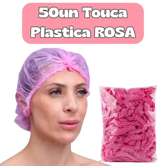 50UN Touca PLASTICA Descartável Amaciamento/Banho Salão de Beleza Spa Estética Clinica