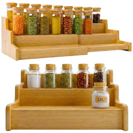 Porta Temperos Em Bambu Rack Organizador 3 Andares Ecoeden