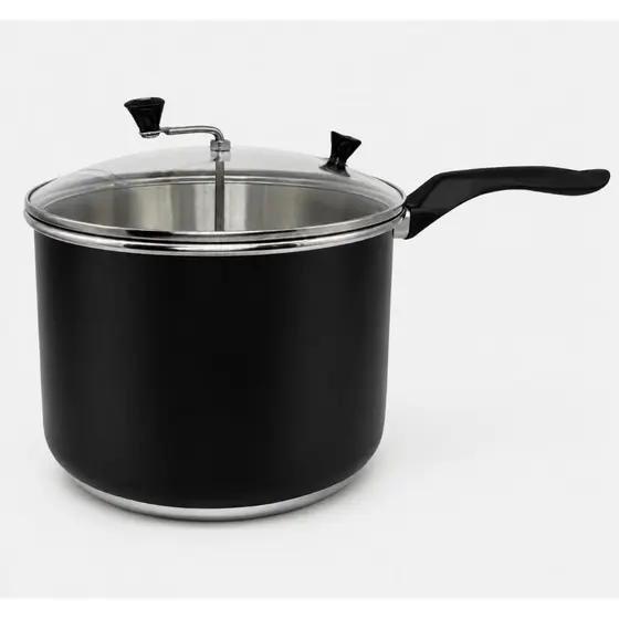 Panela Pipoqueira Tradicional N°20 Alumínio com Tampa de Vidro 4 Litros(Pipoqueira de Aluminio)