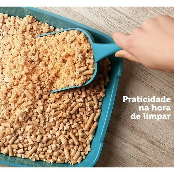 Areia Ecológica Granulado de Madeira Natural para Gatos Coelhos e Roedores com Alta Absorção