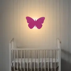 Luminária Borboleta LED Sem Fio Abajur Infantil Decorativo para Quarto de Menina
