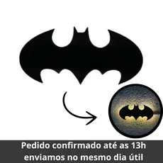 Luminária Abajur Batman LED Decoração Temática para Quarto Infantil