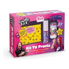 Kit Maquiagem Tô Pronta Com Estojo Delineador Dos Rosa Brink Model