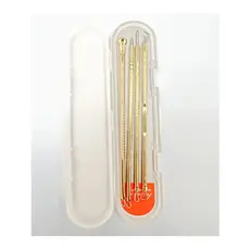 Kit 4 de Ferramentas de Beleza Extrator de Acne Removedor de Cravo Espinha Aço Inoxidável dourado