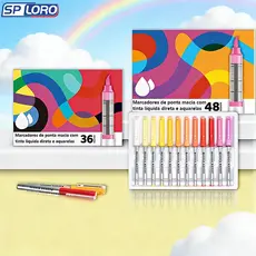 12/24/36/48/60 pcs Acrílica Marcadora Canetas Brush e Ponta Fina Lettering, Desenho e Colorir DIY BC906