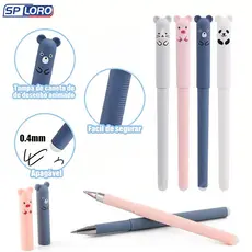 4/8/12 PCS Peças Caneta Apagável Ponta 0.5mm fina Com Desenho De Animais Urso Criativo MP-1063