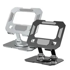 Suporte Metálico Rotativo para Tablet e Celular | Alumínio Resistente e Elegante | Ajustável e Prático