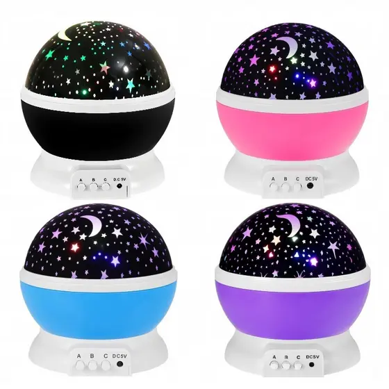 Luminaria Projetor De Estrelas Galaxy Abajur Quarto Criancas Star Master Combinação de Duas Cores
