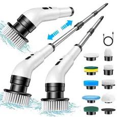 Escova Limpeza Eletrica 9 Em 1 Recarregavel Cabo Extensor Banheiro Cozinha