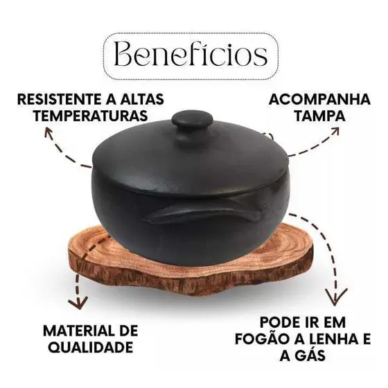 A Legítima Panela de Barro Capixaba Para Moqueca e Pirão 1 Litro