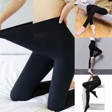 Meia Calça térmica Fio 80 Preta Adulto - Feminino com pé e sem pé
