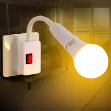 E27 Parafuso Soquete Em Linha Suporte Da Lâmpada/Tomada De Luz De Parede De Poupança De Energia éstica/ABS Sintético