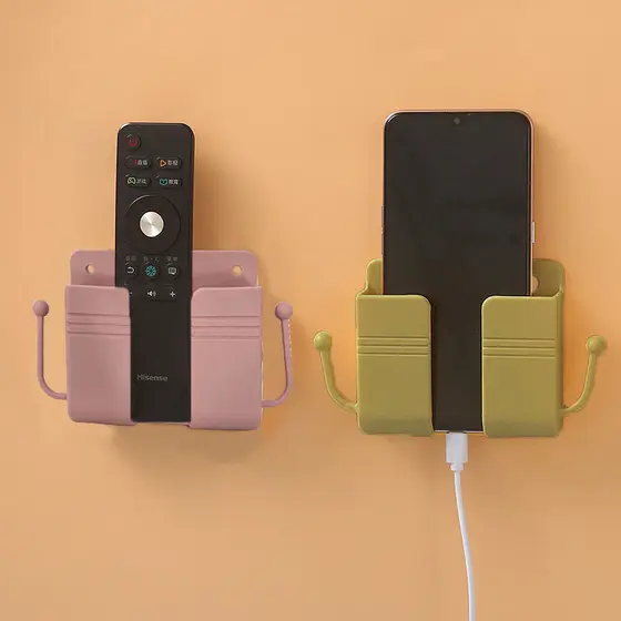 1pc Suporte De Carregamento De Telefone De Parede Não Perfurado Para Banheiro E kit chen Minimalista , rack De Armazenam