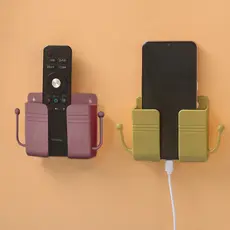 1pc Suporte De Carregamento De Telefone De Parede Não Perfurado Para Banheiro E kit chen Minimalista , rack De Armazenam