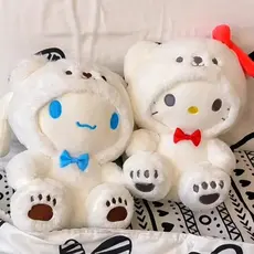 Boneca Desenhos Animados -dressing Urso Branco Série Brinquedo De Pelúcia Bonecas Enviar Namorada Crianças