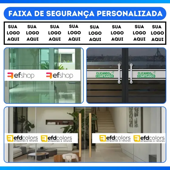 Adesivo Porta Vidro Com Logo Faixa Sinalização Segurança Adesivo Fachada Porta De Vidro Vitrine