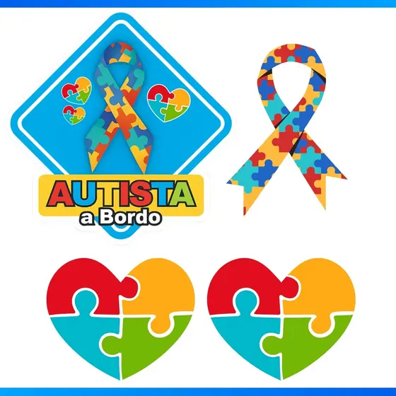 4 Adesivos Autista Adesivo Sticker - DESCONTO