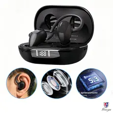 Fones De Ouvido Sem Fio Bluetooth Fone Com Microfones Hifi Estéreo Toque Inteligente Esportes