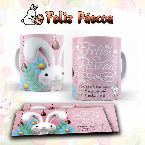 caneca personalizada PÁSCOA , caneca com frase, caneca motivacional, caneca porcelana,lembrancinha,aniversário
