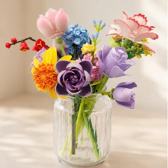 30 Opções de Flores de Montar Unitárias com Cores Variadas para Escolher