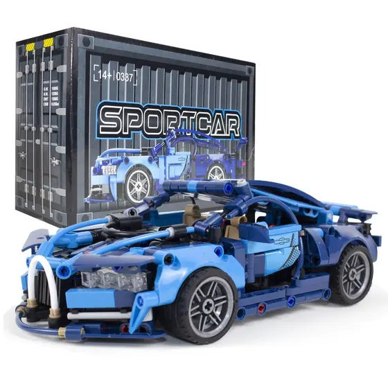 Super Carro De Montar Azul - Contém 472 Peças Super Incrível!!