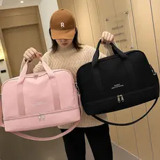 Bolsa Mala Para Viagem Impermeável De Grande Capacidade De Camada Dupla