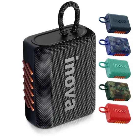 INOVA caixa de som bluetooth portátil a prova d água Bluetooth 5.4 IP67 utonomia de Bateria de longa duração