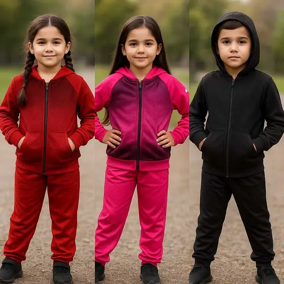 Agasalho de Frio Infantil Chimpa Flanelado Forrado Capuz Ziper - Oferta Relâmpago !