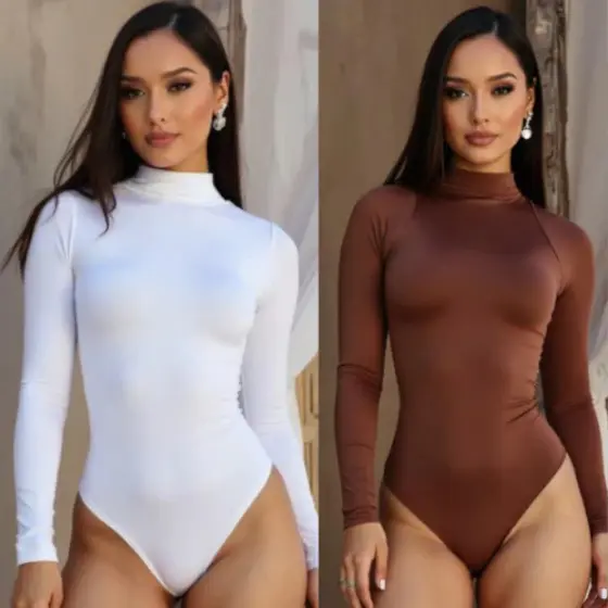 Body Bori Feminino Manga Longa Gola Alta Cacharrel Suplex – Segunda Pele