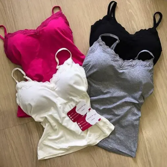 Blusinha Feminina de Algodão com Renda Conforto & Estilo