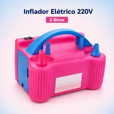 Inflador Elétrico de Balões Bexigas 220V 600W 2 Bicos Enchedor Rápido para Festas e Decoração