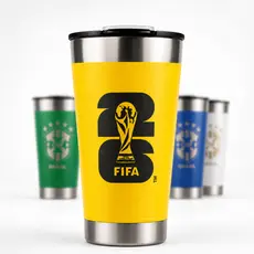 Copo Térmico Copa do Mundo 2026 Personalizado 473ml Inox Isolamento a Vácuo