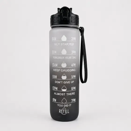 Garrafa de Água 1 Litro Academia Squeeze Motivacional com Marcador de Horário