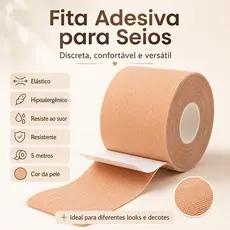 Fita Adesiva Invisível para Seios Nude 5m – Levanta e Modela com Aparência Natural