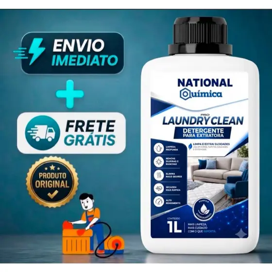 Bancos automotivos e estofados limpos num piscar de olhos! Adquira o Detergente para Extratora 1L.