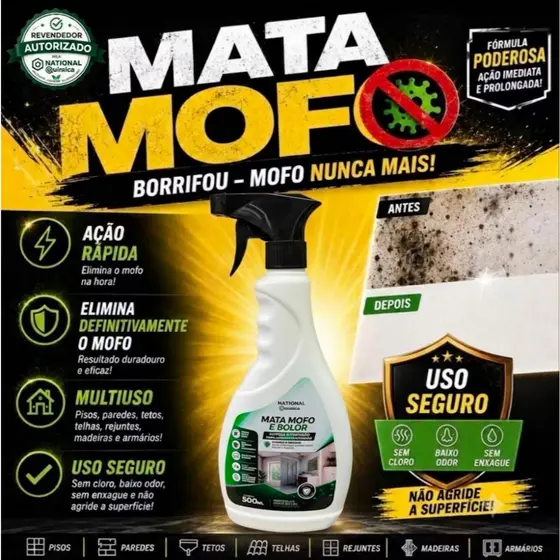 Antimofo Para Madeira Guarda Roupas Armarios Closets Elimina Mofo E Bolor 500ml National Quimica Rende 11m2