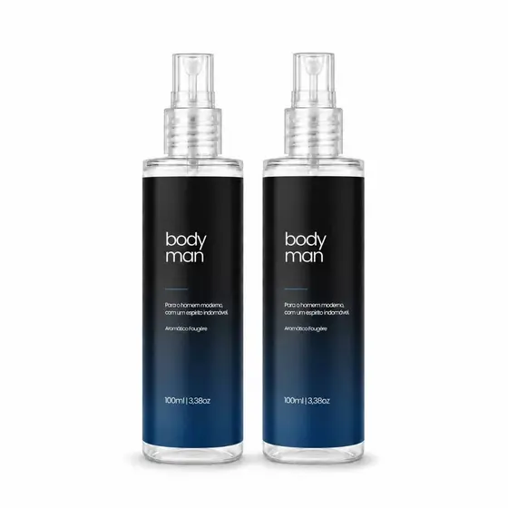Body Splash Masculino 100ML Body Man - Perfume Amadeirado