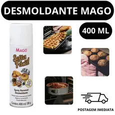 1 Spray Aerosol Desmoldante Solta Fácil 400ml Mago para Bolos, Pães e Preparos Assados