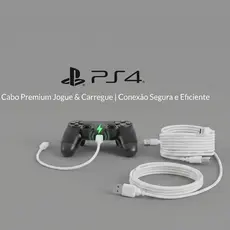 Kit 2 Cabo Para Carregar Controle Para Ps4 Xbox one  Envio Imediato 3 Metros