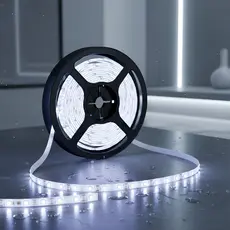 Fita Led 5050 Branco Frio 5m Prova D'agua 300led Sem Fonte