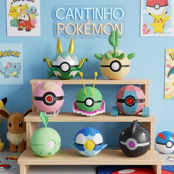 Pokébola Pokémon  Poké Ball - Decorativa/Vários Modelos
