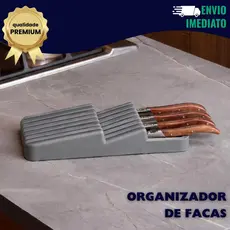 Organizador de Facas Lyor Separador Cozinha em Plástico Porta Faqueiro