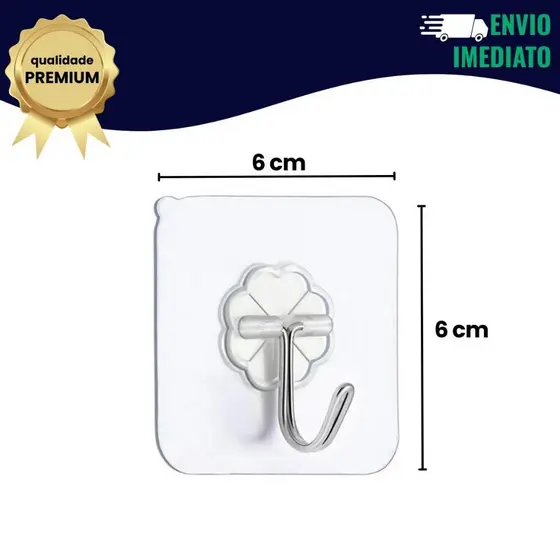 Kit Ganchos Adesivos Multi Funcional Para Parede Autocolante