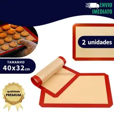 Tapete De Silicone Culinário Fibra De Vidro Antiaderente 32x40