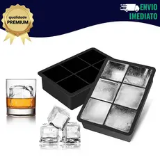 Forma De Gelo Silicone Cubos Drink Whisky Forma Grande Quadrada